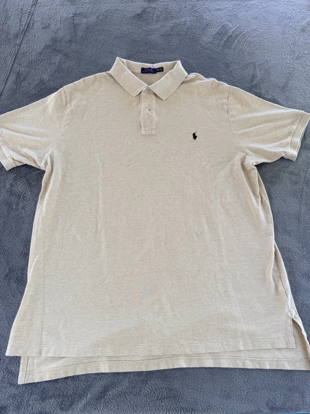 Ralph Lauren Light Beige Polo Shirt with Embroidered Pony